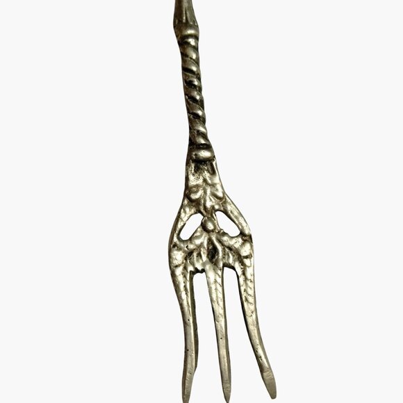 Montagnani Winged Monkey Cocktail Appetizer Fork Vintage Italian Silver - Picture 3 of 8